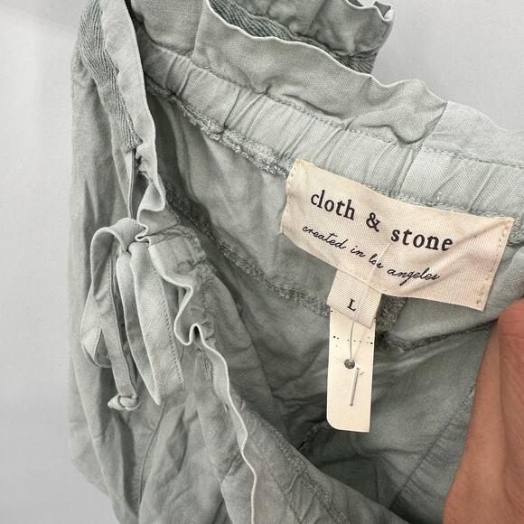 CLOTH & STONE NWT Evereve Tie Waist Short in Fresh Basil Green // L - Picture 11 of 11